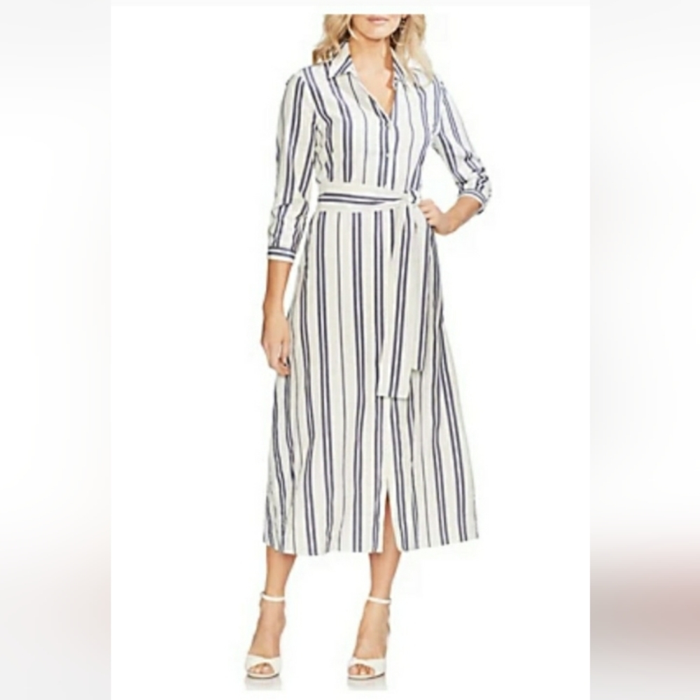Vince Camuto Striped Shirtdress